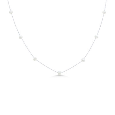 Potato Pearl Station Necklace