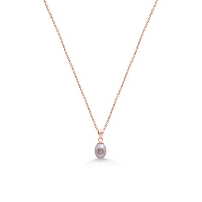 Single Teardrop Pearl Necklace (RG)