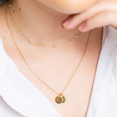 Twin Disc Necklace