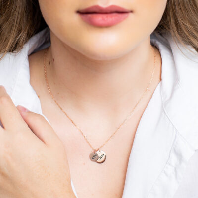 Mother & Child Disc Necklace