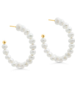 Pearl Hoops (L)