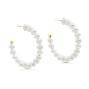 Pearl Hoops (L)