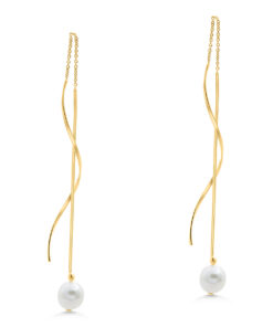 Nina Pearl Threader Earrings
