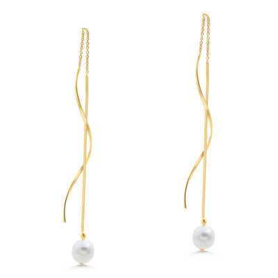 Nina Pearl Threader Earrings