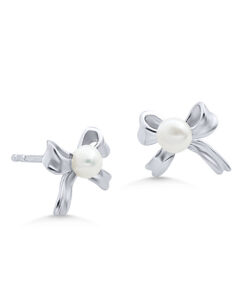 Bow Pearl Studs
