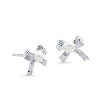 Bow Pearl Studs