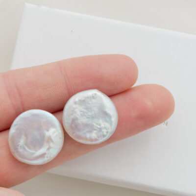 Coin Pearl Studs