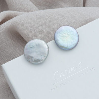 Coin Pearl Studs