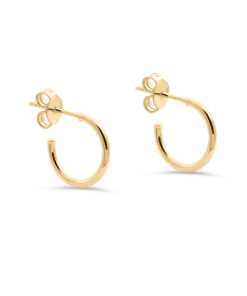 Dainty 9ct YG Hoops (S)
