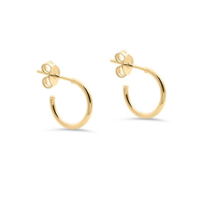 Dainty 9ct YG Hoops (S)