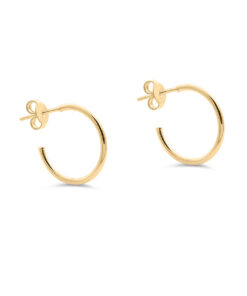 Dainty 9ct YG Hoops (L)