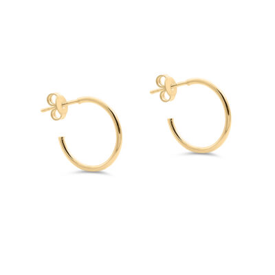 Dainty 9ct YG Hoops (L)
