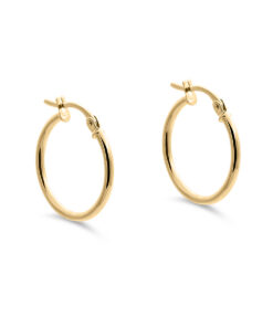 Thin Plain 9ct YG Hoops