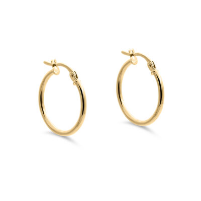 Thin Plain 9ct YG Hoops
