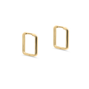 9ct YG Thin Square Huggies