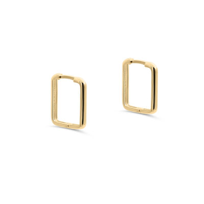 9ct YG Thin Square Huggies