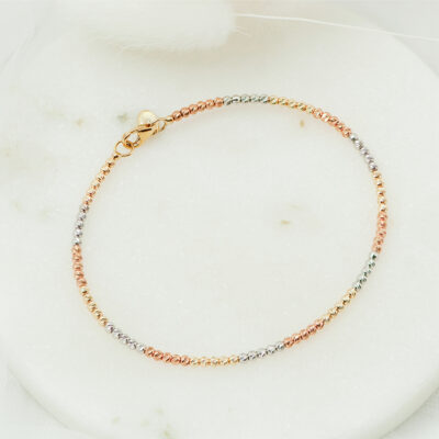 Dainty Tricolour Beaded Bangle