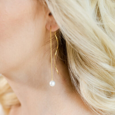 Nina Pearl Threader Earrings
