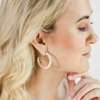 Pearl Hoops (L)