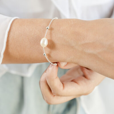 Rice Pearl Beaded Bracelet