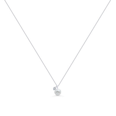 Pearl & CZ Necklace