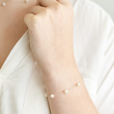 Potato Pearl Station Bracelet