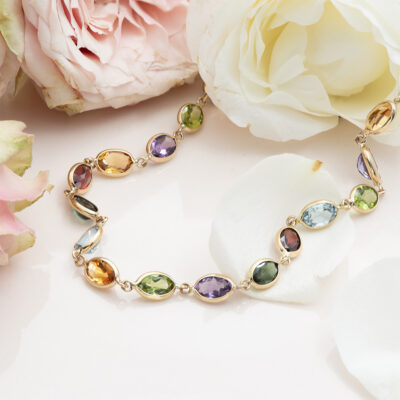 9ct YG Tutti Frutti Necklace