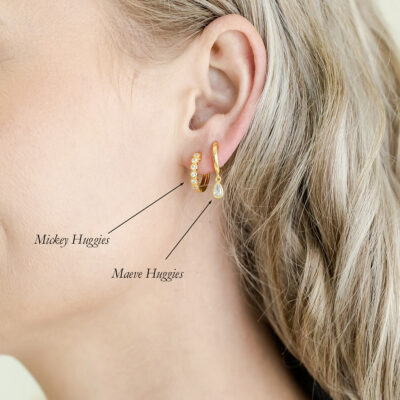 Meave Huggies YG Plated