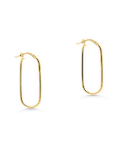 9ct YG Paperclip Earrings