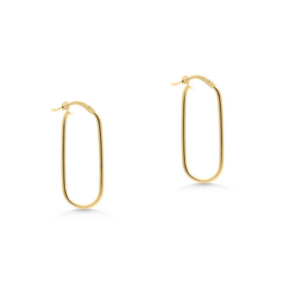 9ct YG Paperclip Earrings