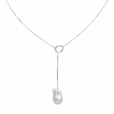 Baroque Pearl Y-Chain Necklace