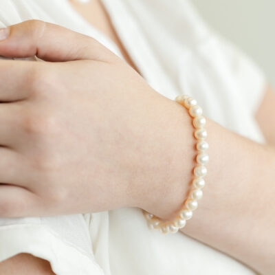 Pearl Necklace & Bracelet Set (7 mm)