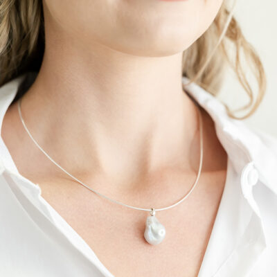 Baroque Pearl Omega Necklace