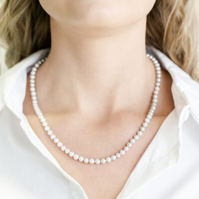 Classic Pearl Necklace (5.5 mm – 6 mm)