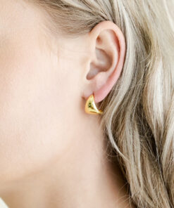 Chunky Frances Hoops YG Plated