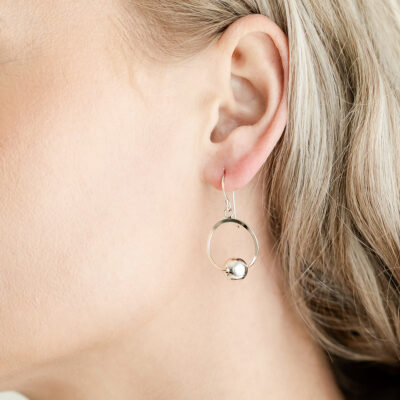 Journee Silver Ball Earrings