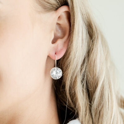 Silver CZ Drops (12mm)