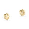 Yellow Gold Olive Branch Huggies