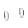 Silver Small Paperclip Huggies