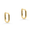 Yellow Gold Small Paperclip Huggies
