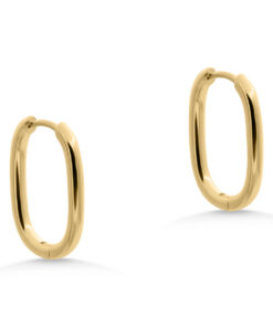 Yellow Gold Large Paperclip Huggies