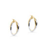 9ct Gold Two-Tone Oval Hoops