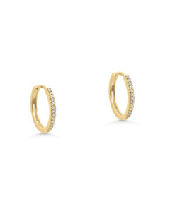 9ct YG CZ Huggies
