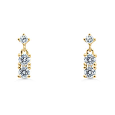 Lucille CZ Drops YG Plated