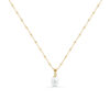 Bead and Teardrop Necklace YG Plated