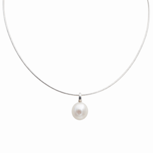 Teardrop Pearl Omega Necklace