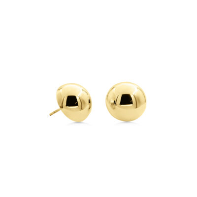9ct YG Dome Studs (14mm)
