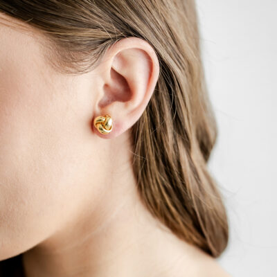 9ct YG Knot Studs (Design 2)