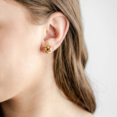 9ct YG Knot Studs (Design 1)