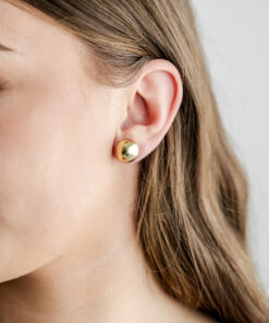 9ct YG Dome Studs (14mm)